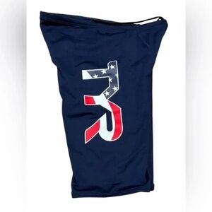 TYR Men's Durafast Elite USA Logo Jammer Swimsuit SwimShorts Blue Size 38 XLarge